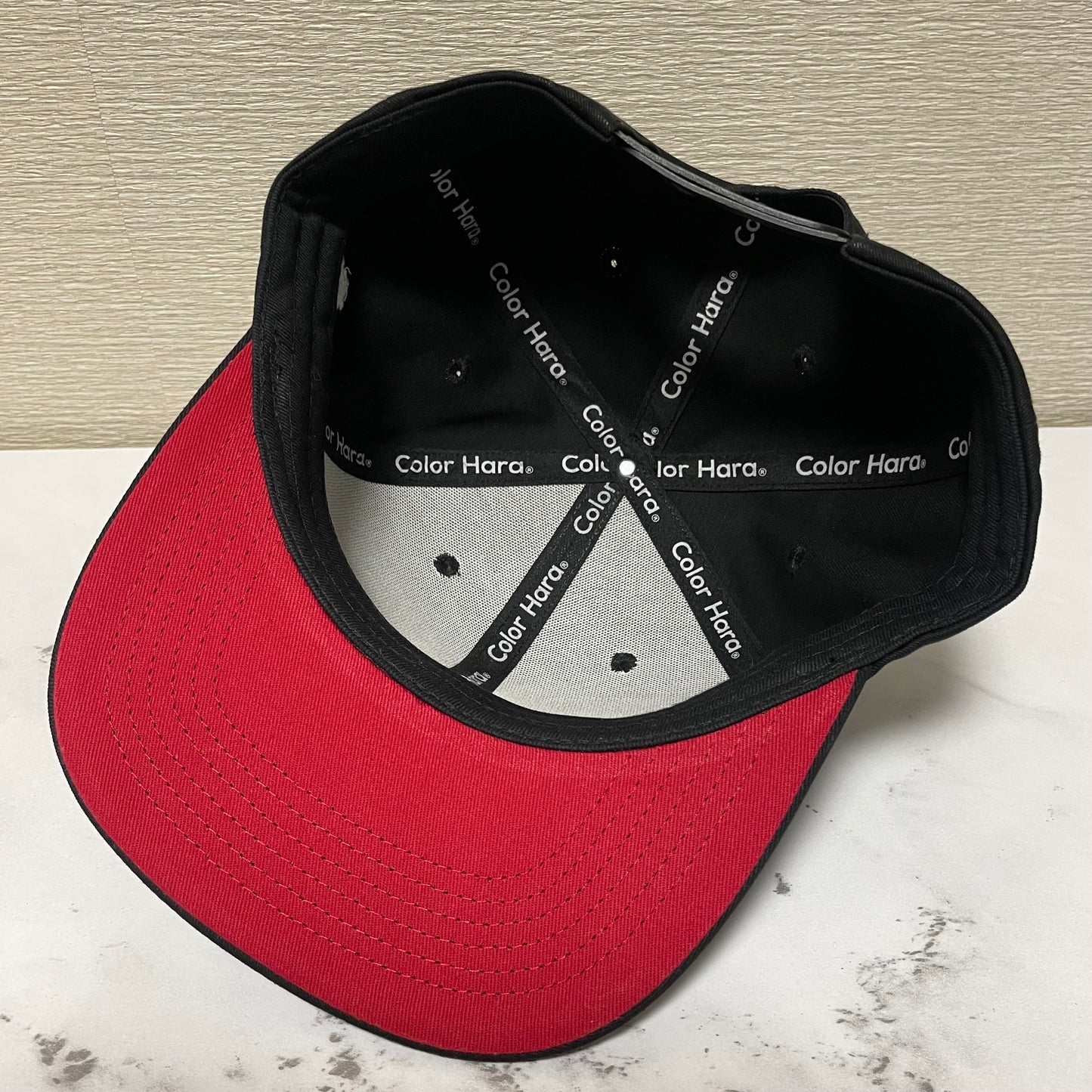 A02 ColorHara【C&H】CAP ブラック/レッド